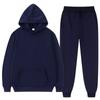 Winter Hoodie Sets Men Fashion Fleece Red Hoodies Black Brand Pants Casual Jogger Suit Tracksuit Sweatshirt Woman Pullover