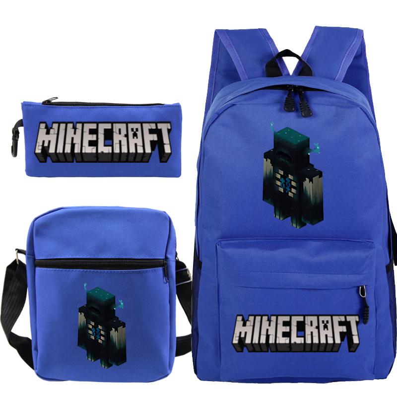 Школьная сумка для детей с принтом Minecraft, сумка через плечо, пенал для канцелярии, набор рюкзаков для студентов