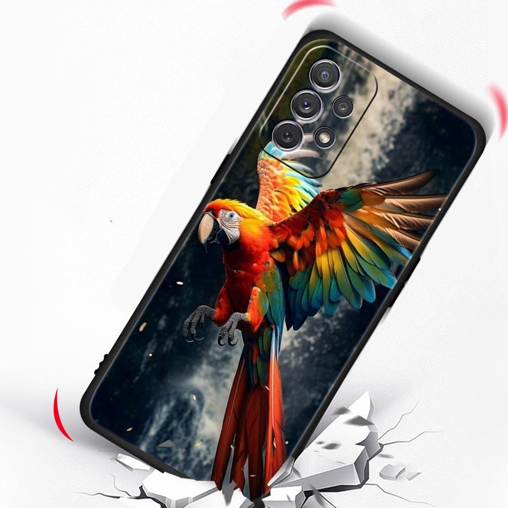Parrot Bird Phone Case For Samsung Galaxy A17 A07 A55 A35 A25 A15 A05s A33 5G A31 A23 A21s A13 A41 A73 A53 A51 A71 A03s S10Cover