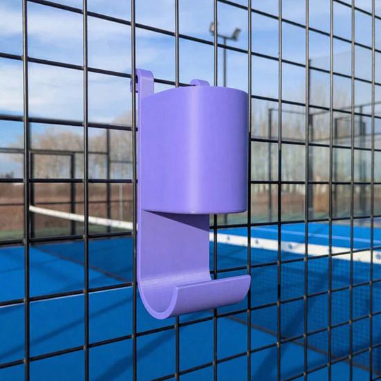 Теннисный корт Водостойкая бутылка для воды Полотенцедержатель 3D-печать Организатор у корта Держатель для бутылки с водой Основной аксессуар для игроков в падел-теннис и теннисистов