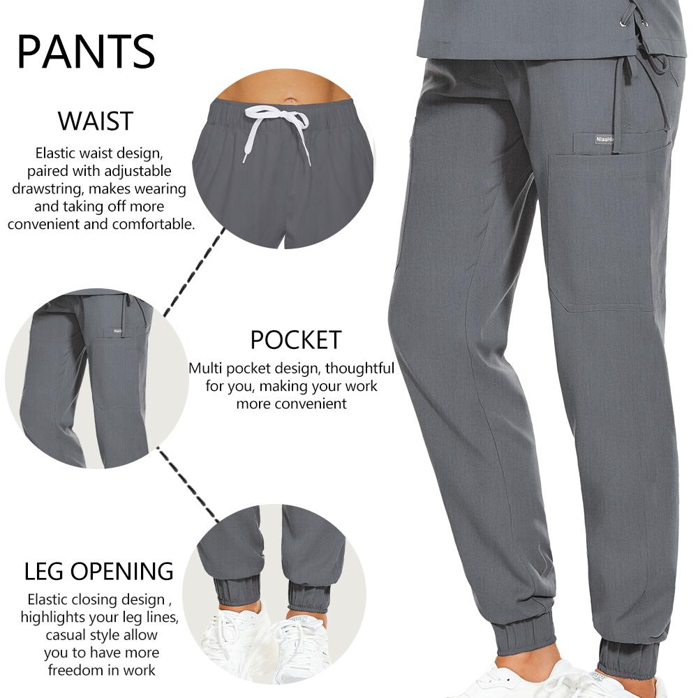 Nurse Uniform Medical Uniforms Nursing Scrubs Set Hospital Doctor Workwear Surgery Suit Spa Top Pants Clinical Dentist Work Wear