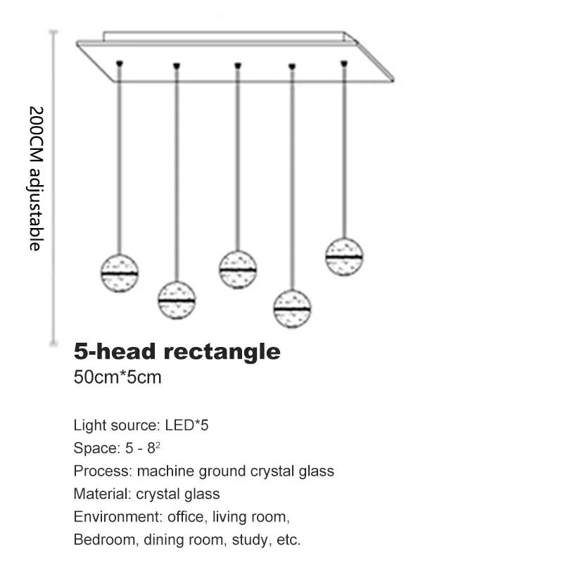 Современная минималистская люстра для гостиной, хрустальный шар, внутреннее освещение, винтовая лестница, светодиодная люстра для спальни, ресторана