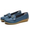 2025 Spring Autumn Shoes Woman Tassel Cow Leather Flats Women Slip On Women's Loafers Female Moccasins Shoe Large Size 35-43