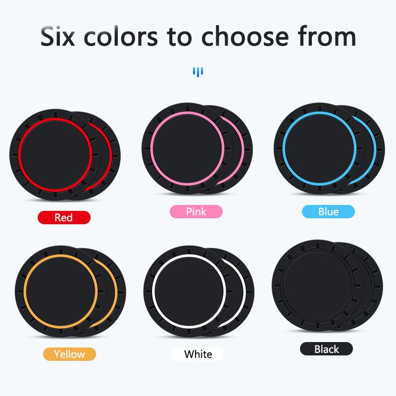2Pcs Car Styling Coaster Waterproof PVC Non-Slip Mat Water Cup Pad Decorate Accessories For Mercedes Benz W211 W203 W204 W210 KR9