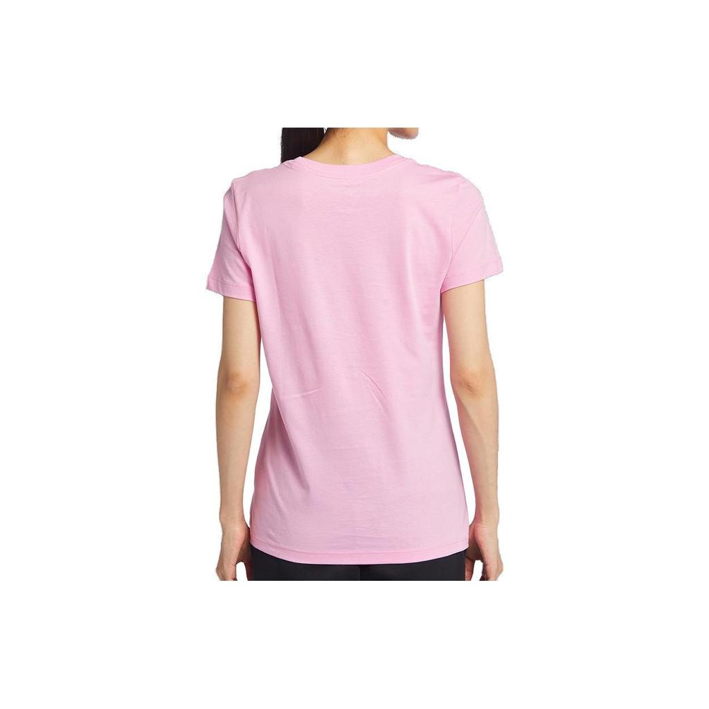 Nike Logo Letter Print Round Neck Short Sleeve T-Shirt Women Tops Pink AT2784-629