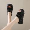 Platform Sandals Half Slippers Women's Summer Wear New Sequined Muffin Bottom Women's Word Cool Slippers