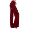2019 Women's Yoga Pants with Elastic Waist and Side Button Pockets