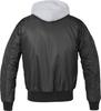 Зимняя куртка Brandit MA1 Sweat Hooded Jacket black-grey