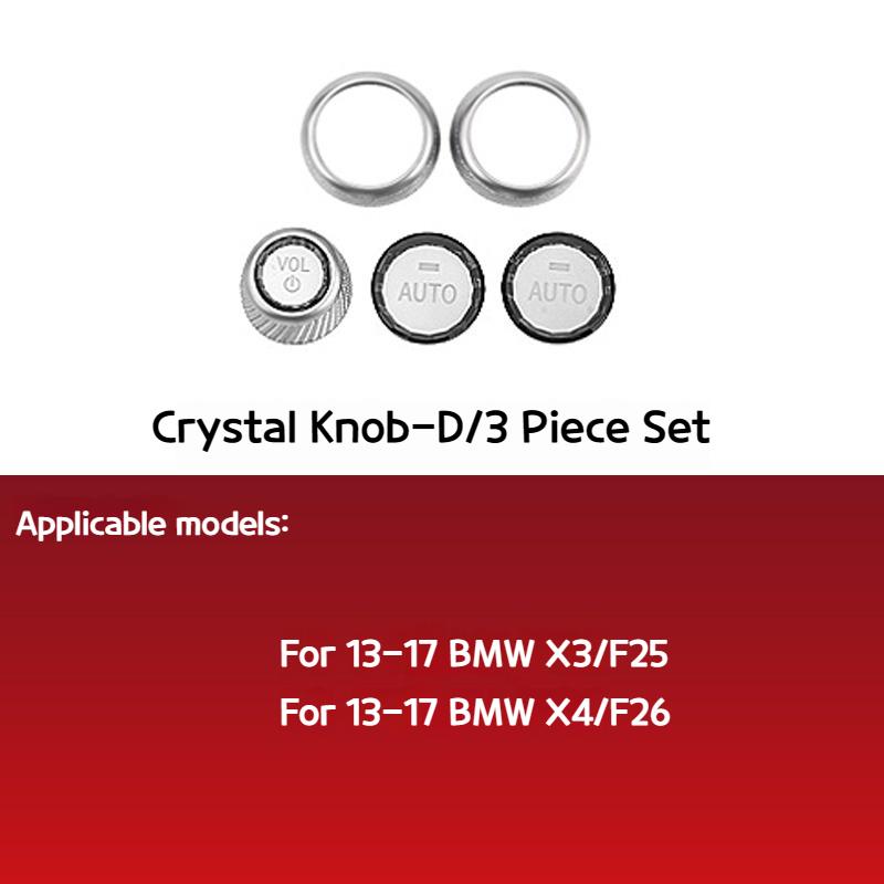 Для BMW 1 2 3 4 5 6 7 Серии X3 X4 X5 X6 F10 F12 F20 F21 F22 F30 F01 Хрустальная ручка кондиционера кнопка громкости декоративная наклейка