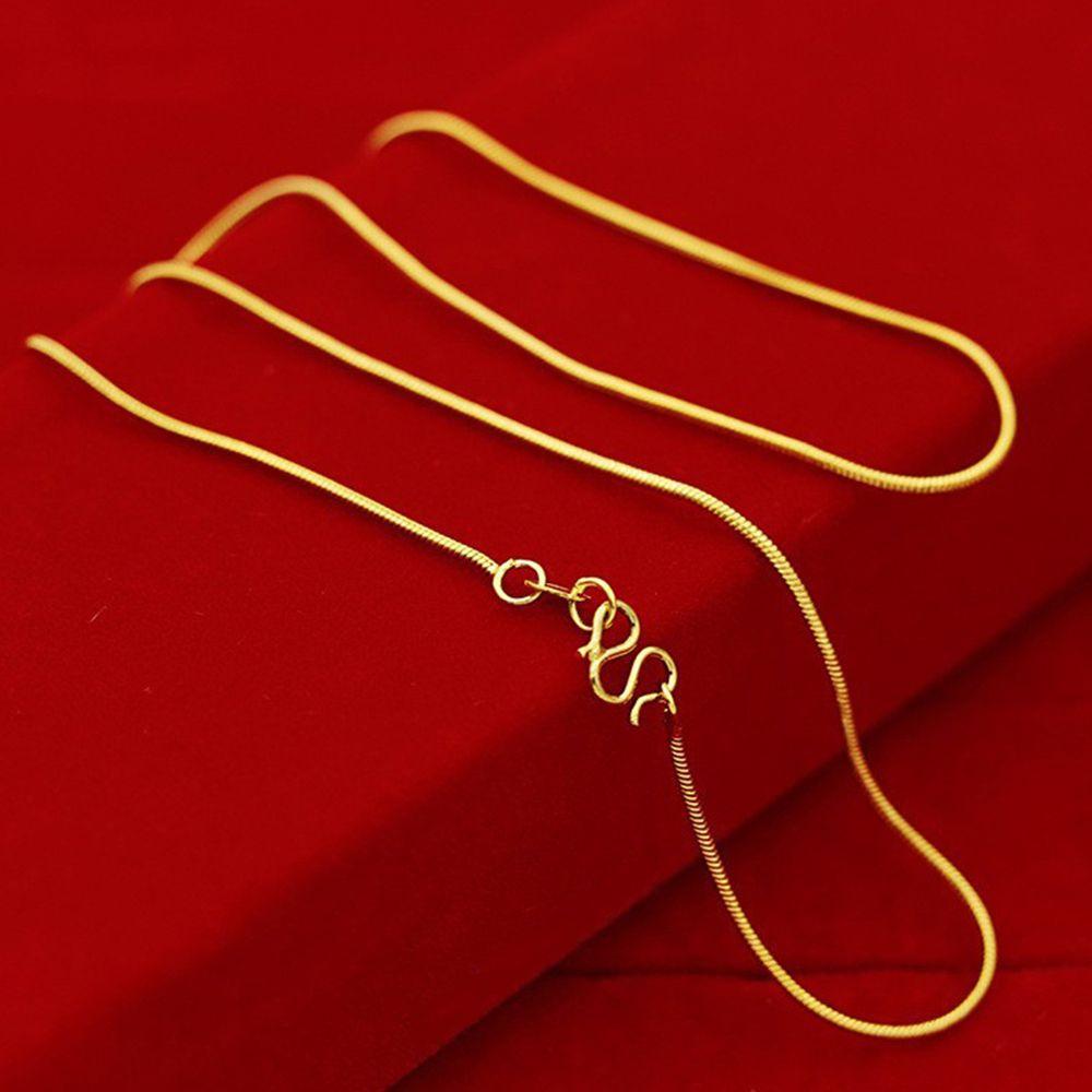 Женские ювелирные аксессуары, вьетнамское песочное золотое ожерелье без подвески, двухслойная цепочка