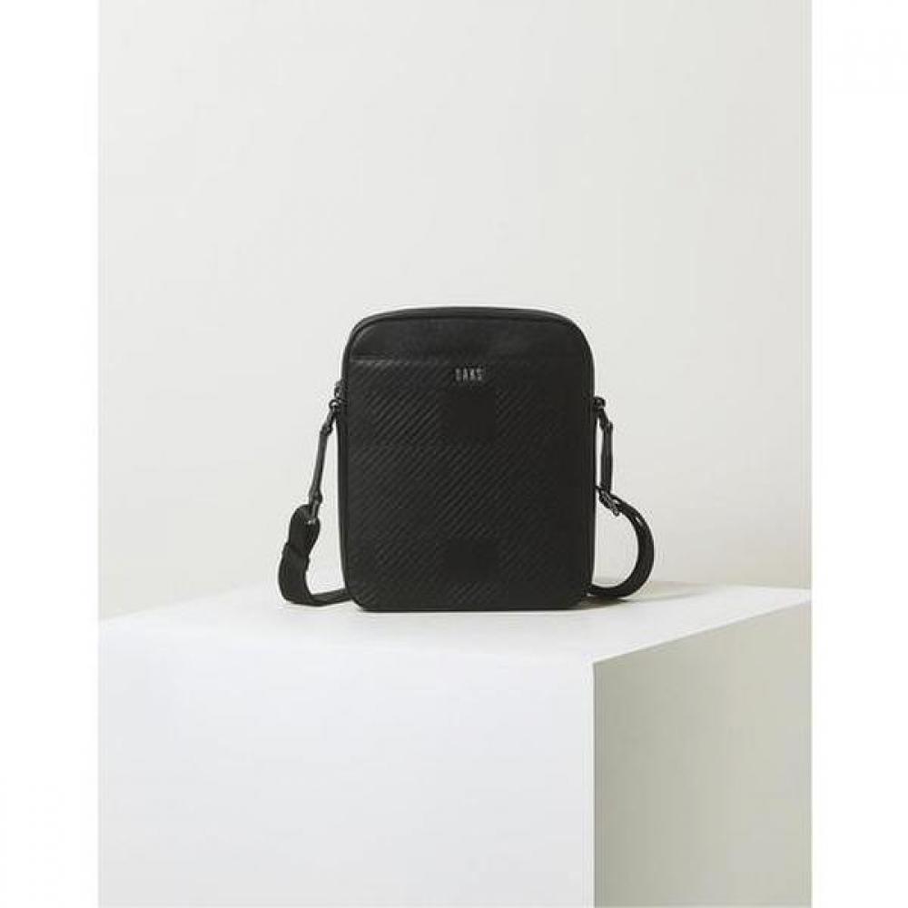 Daks Black Check Pattern Cowhide Shoulder Bag Dbba3f309bk