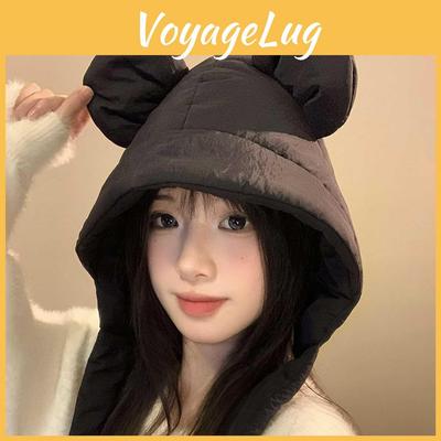 Легкая Теплая Зимняя Шапка-Шерпа с Ушками Микки Мауса для Женщин, Идеально Подходящая для Велоспорта и Активного Отдыха