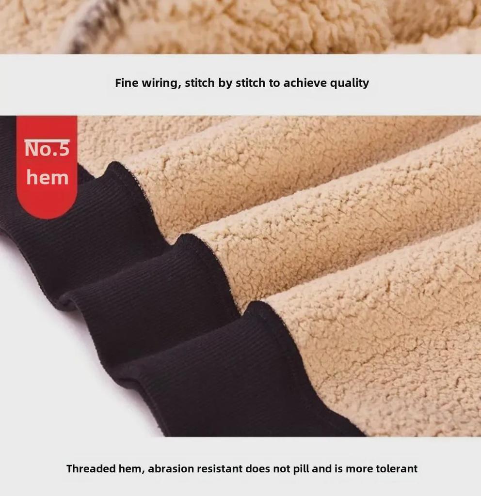 Мужской костюм из толстой овечьей шерсти с капюшоном - повседневный кардиган на молнии для осени и зимы