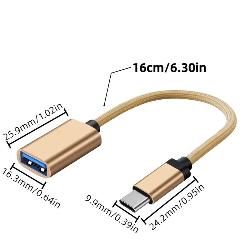 USB Type C Male to USB Female Cable Adapter USB-C To USB OTG Adapter Cable OTG Cable 3