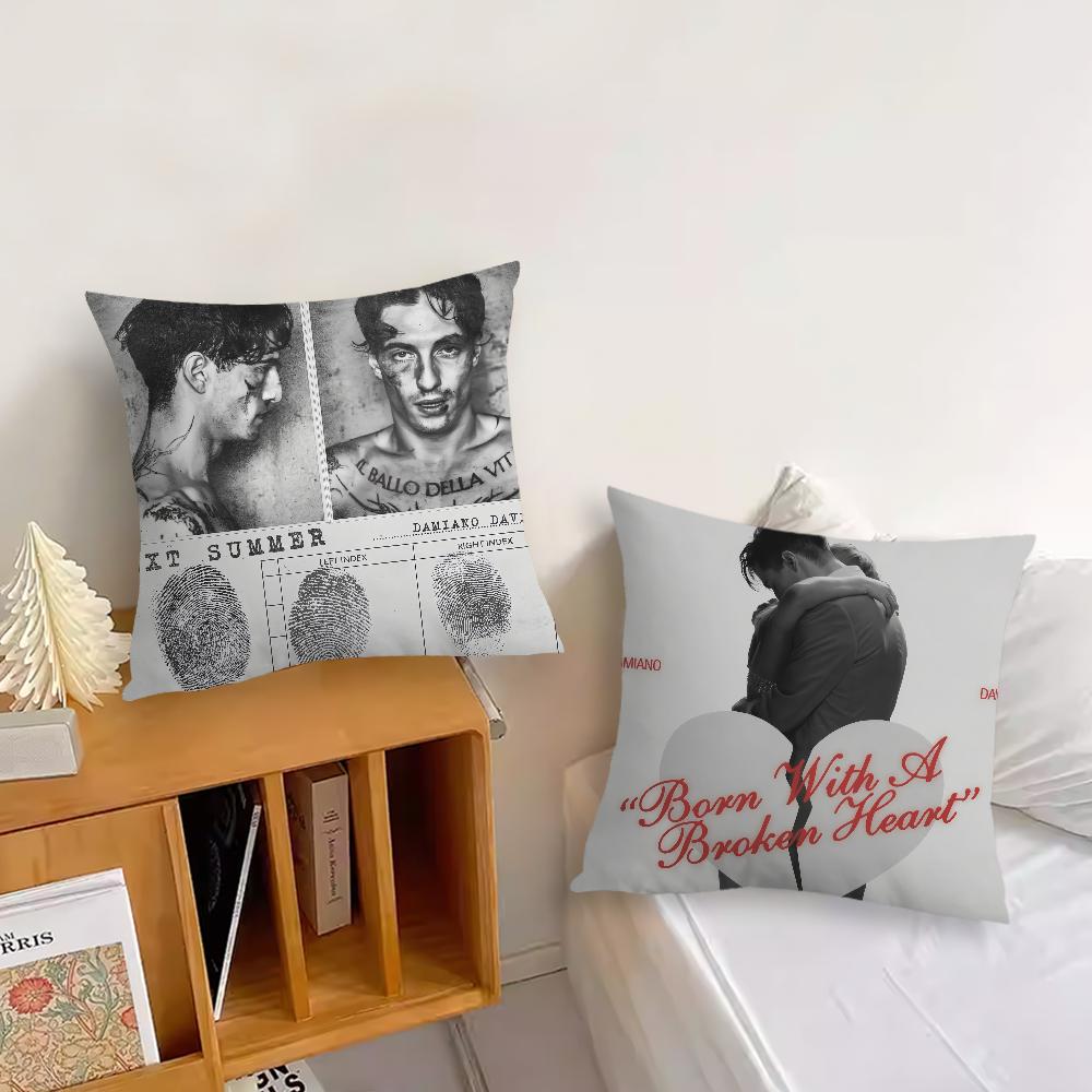 Певец Д-Дамиано Давид рожден с разбитым сердцем Изголовье для гостиной Спальня Офис Подушка Подушка Диван Подушка для сна Наволочка