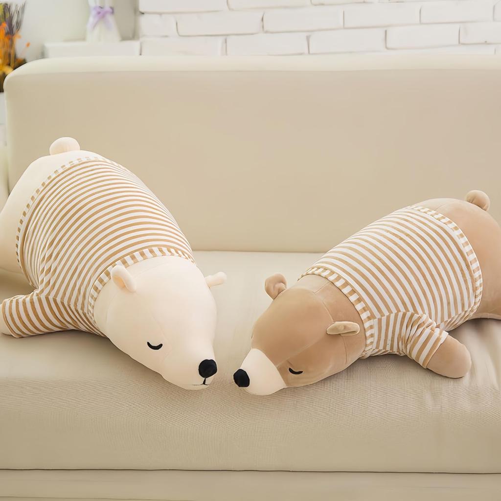 BDHD Premium Sleepy Animals Body Polar Bear and Brown Available in Sizes Fluffy and Squishy Plush Body Gift Polar Pillow, Bear, (Approx. 30cm, 50cm,