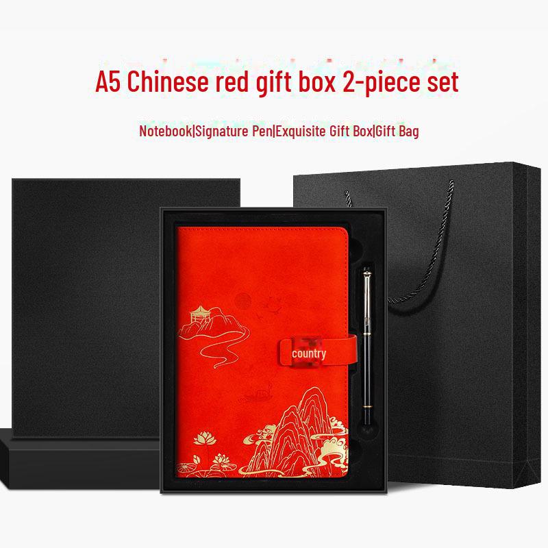 Подарочный набор из блокнотов формата А5 «Культура и творчество» — сувенир в китайском стиле с индивидуальным логотипом