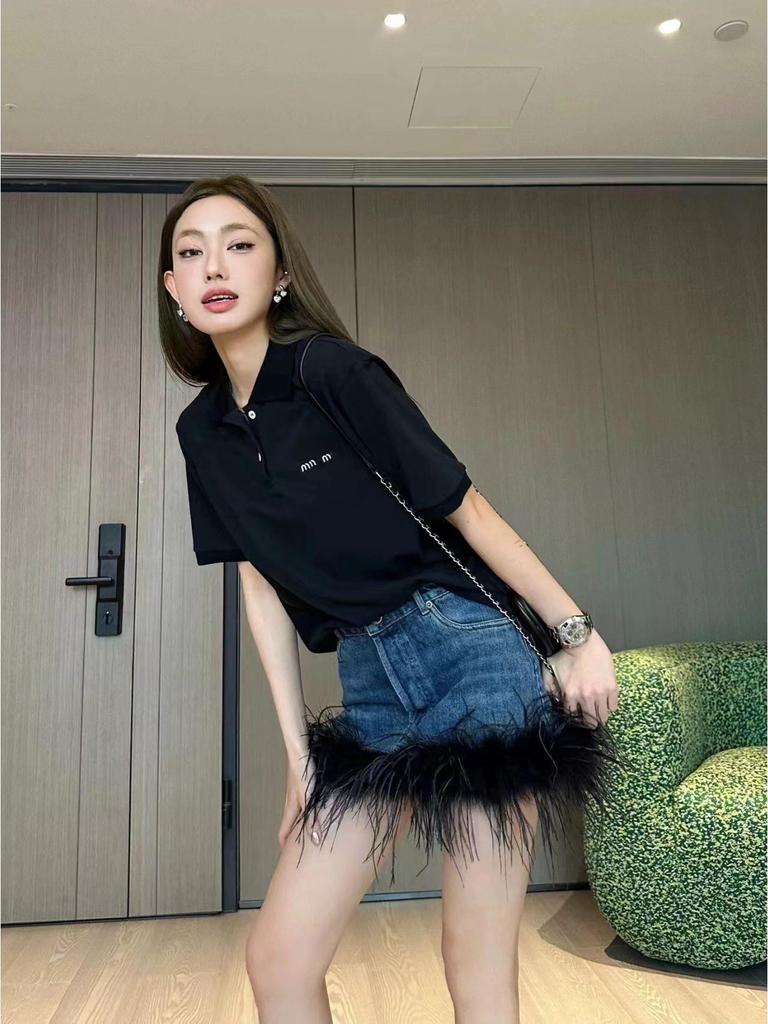 Корейский пике-топ-поло в стиле Чжан Юаньин — молодежный образ для колледжа