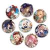 32/44/58mm Genshin Impact Tinplate Pin Round Cartoon Snap-in Brooches for Backpack Cothes Accessorie Game Anime Collection Badge Decoration