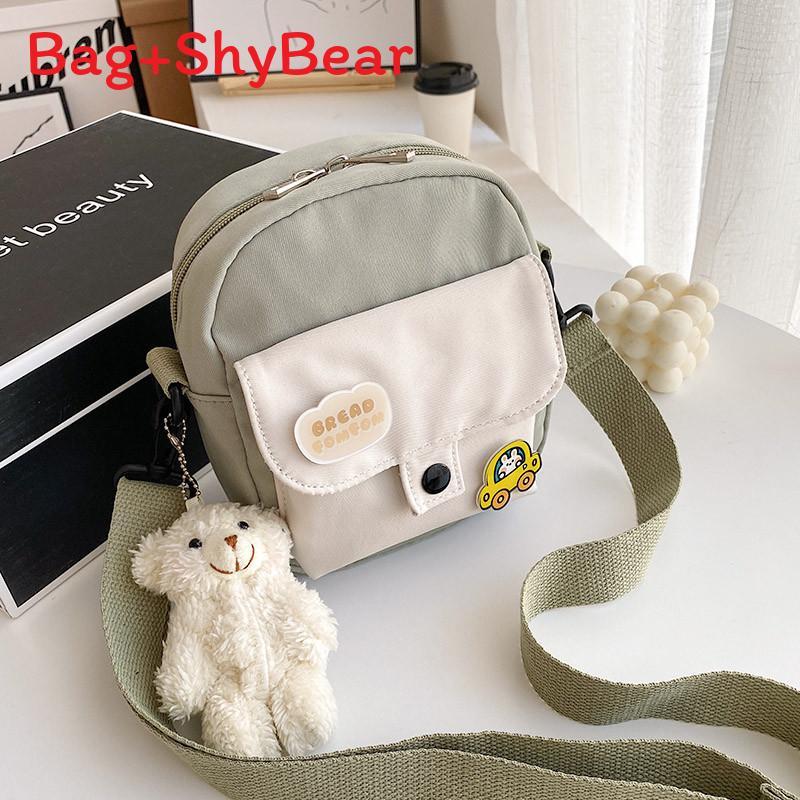 Canvas Small Crossbody Bag For Women With Mobile Pocket And Color Blocking Design For Daily Use
