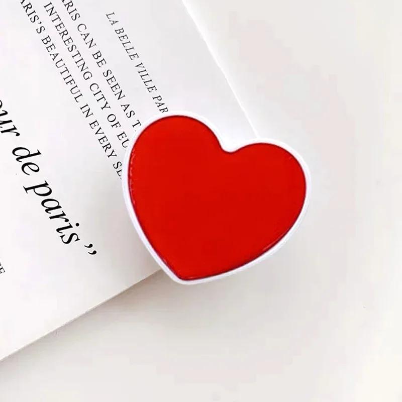 Универсальный держатель для телефона в форме сердца, держатель для пальцев, кронштейн, поддержка телефона для iPhone 15, 14, 13, карманный держатель для Samsung