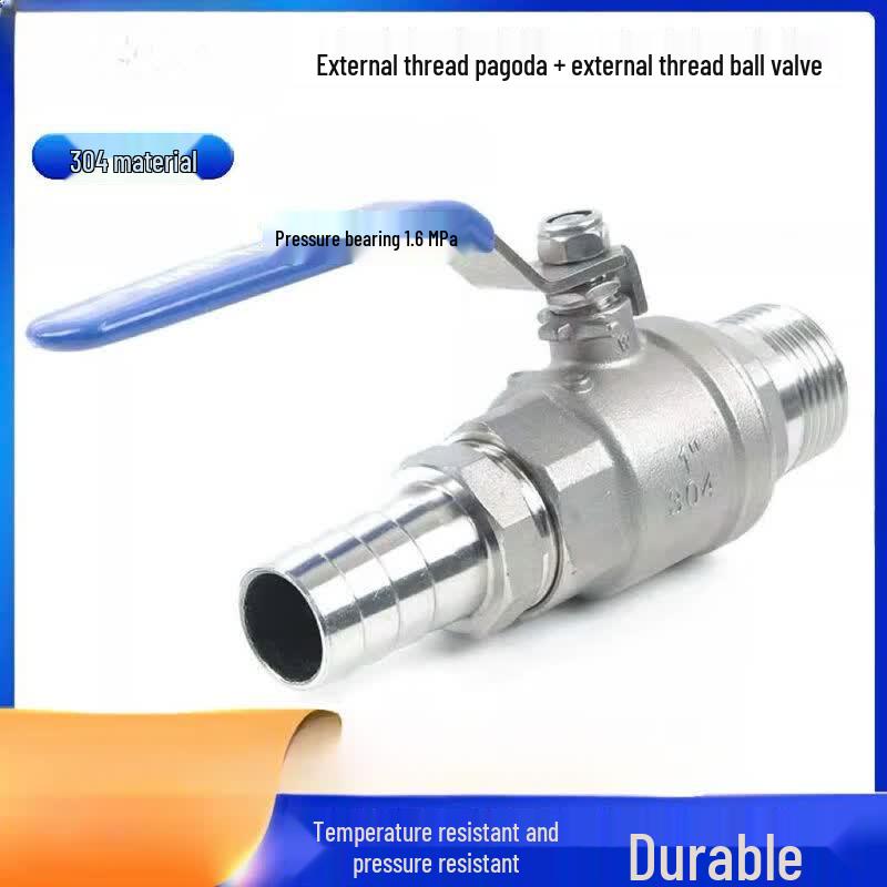 304 Stainless Steel IBC Tank Male Thread Pagoda Ball Valve