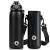 FJbottle 1 Liter Vacuum Insulated Sports Keeps Hot or Cold Drinks Hot or Wide Easy To Stainless Includes Water Bottle Cover and Cleaning Stylish for