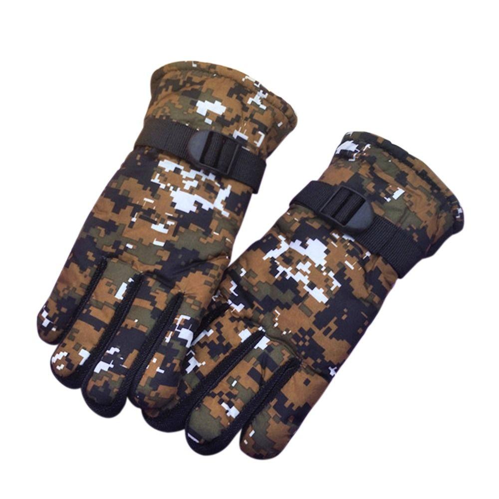 Kids Gloves Winter Fleece Warm Camouflage Gloves Children Fashion Boys And Girls Thick Ski Outdoor Mittens 7-13 Years Old