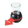 Game of the Bottle - Spin The Shot - Black & Red - Shot Glass 5 Cl - Rotating Arrow - Lightweight and Portable