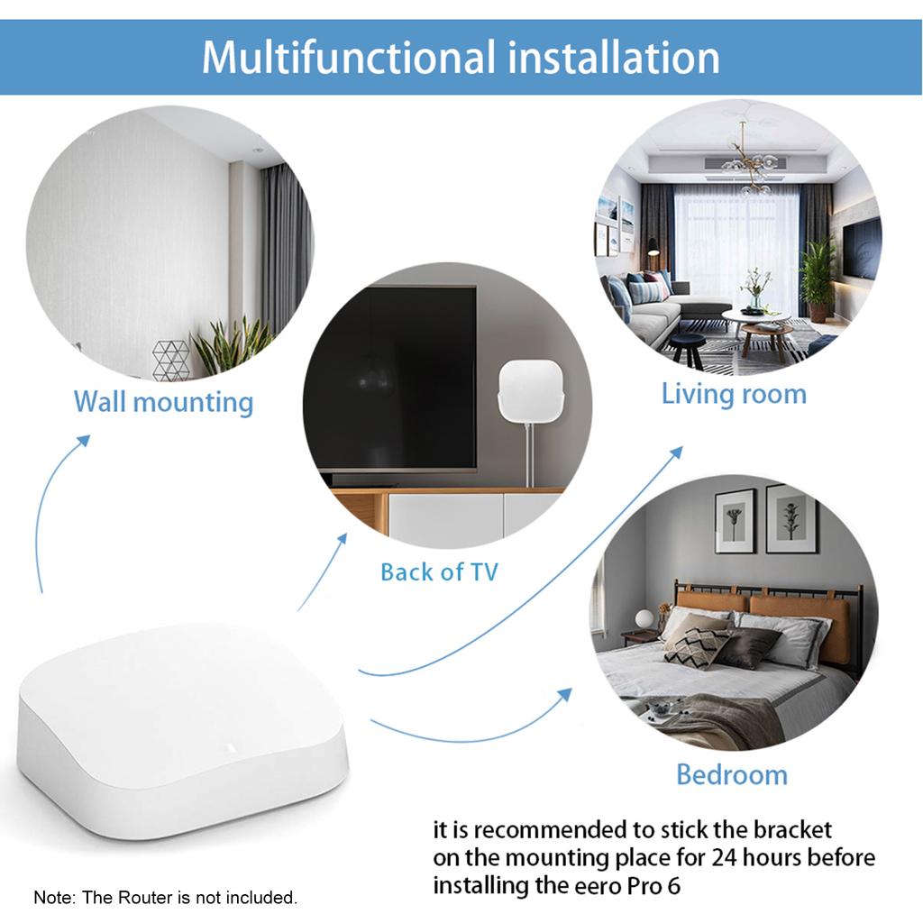 Замена безвинтового настенного крепления для держателя маршрутизатора Wi-Fi eero Pro 6, прочное клейкое крепление, простота установки