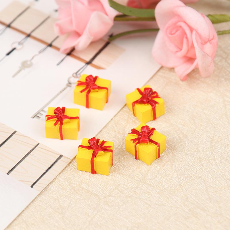 5 шт. 1/12 масштаб миниатюрный кукольный домик рождественская подарочная коробка украшения аксессуары