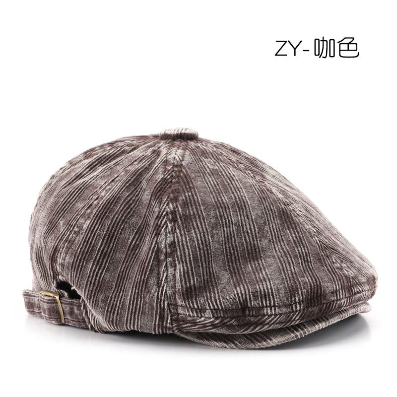 Women's washed corduroy denim forward cap, outdoor men's sun hat, painter's hat, beret