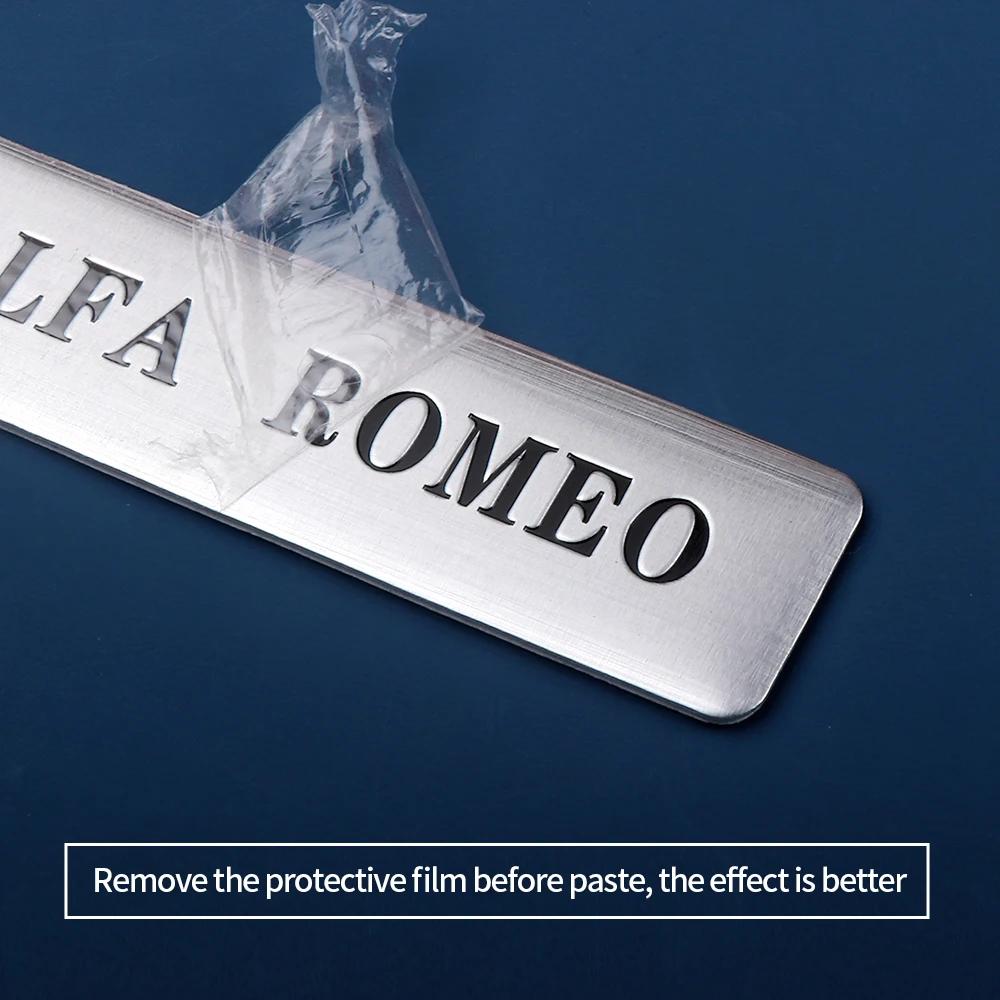 For Alfa Romeo Car Sticker Car Styling 3D Aluminum Logo Stickers Emblem Badge Decals Decoration For Alfa Romeo Giulia Stelvio Mifgh2