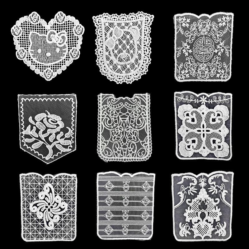 Embroidery Pocket Flower Milk Silk Mesh Embroidery Sheet Water-Soluble Lace Lace Accessories Diy White Flower Sheet