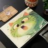 Лечебный кот Лен Ткань Изоляция Западная еда Коврик Геометрический Столовая посуда Коврик Праздничное украшение стола Сушка посуды