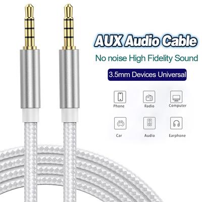 Aux-кабель 3,5 мм, акустический кабель, аудиокабель для автомобильных наушников, аудио, разъем 3,5 мм, динамик для Samsung Xiaomi OnePlus 5t MP3