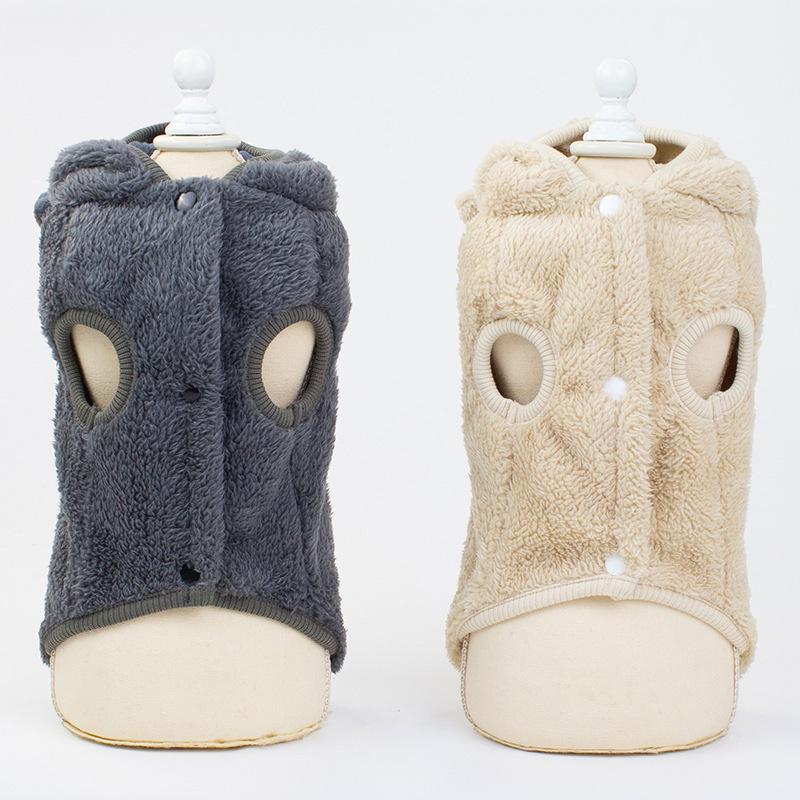 2024 Новая осенняя и зимняя одежда для собак, одежда для домашних животных, одежда для кошек, маленьких и средних собак, медвежьи уши, стеганые свитера