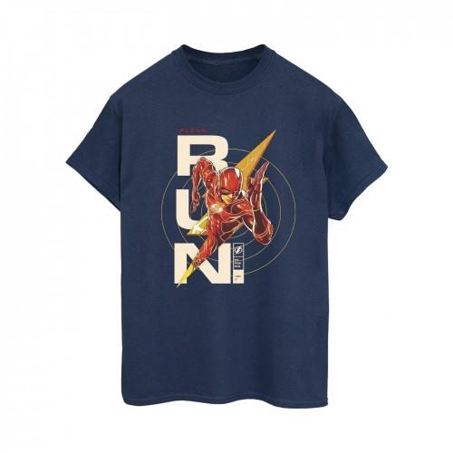 DC Comics Womens/Ladies The Flash Run Cotton Boyfriend T-Shirt