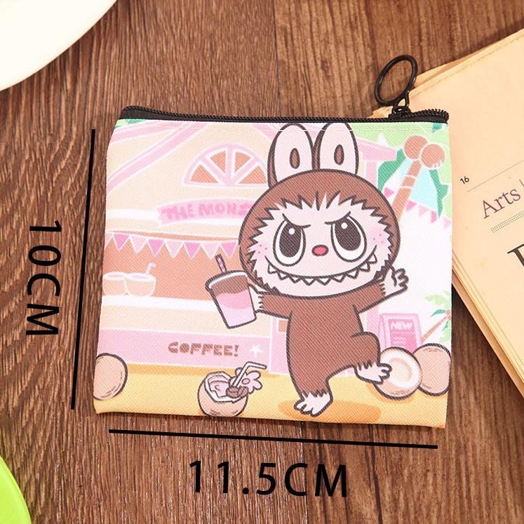 Labubu Coin Purse Mini Bag, Children's Card Bag, PU Portable Headphone Bag, Carry On Small Storage Bag