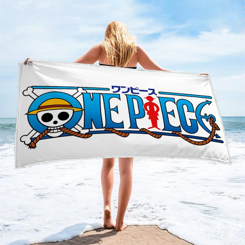 Anime Character Printed Square Microfiber Beach Towel Quick Dry Bath Towel For Shower Swimming