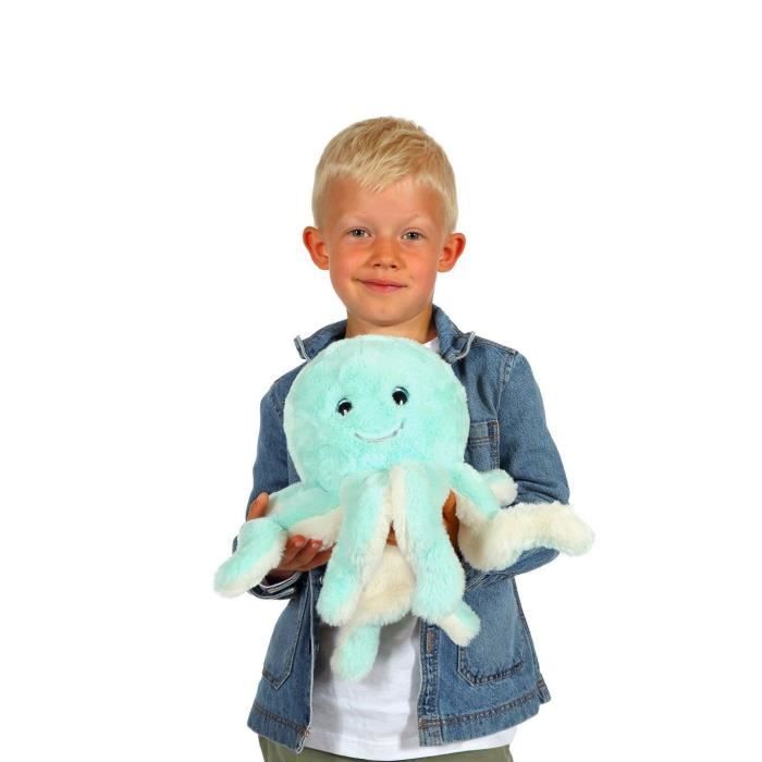 Peluche Pieuvre - GIPSY TOYS - Bleu, 32 cm