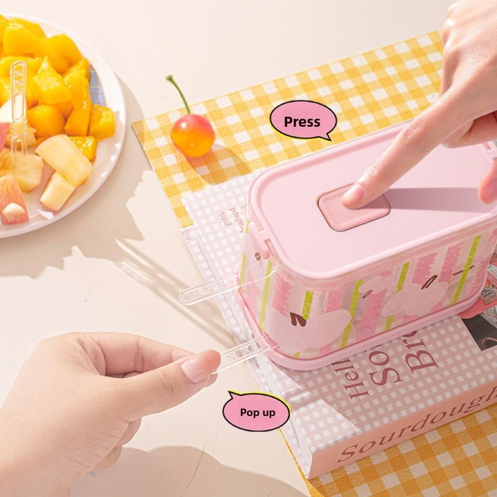 Portable Small Fork Storage Box Reusable Fork Organizer Dim Sum Serving