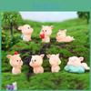 Adorable Resin Pig Figurine For Car Decor And Desktop Ornaments Creative Cartoon