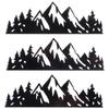 Black Outdoor Stickers PET Mountain Stickers Tree Stickers Car Stickers  for Car