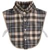 Women Detachable Plaid Shirt Design Fake Collar False Blouse Clothing Accessories