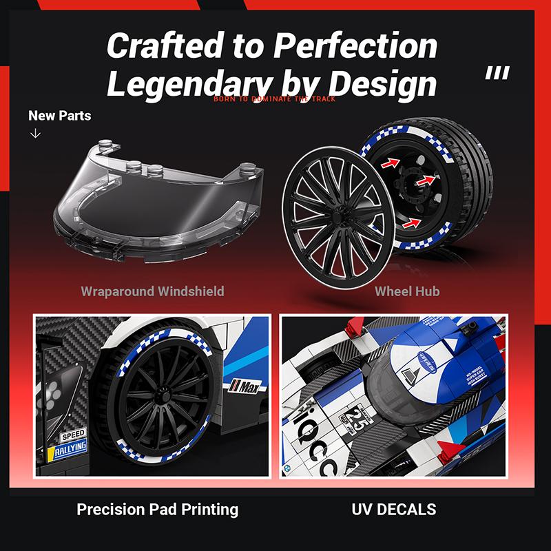 Eikee MOC Городской Гоночный Автомобиль Пламя Модель Строительные Блоки 16 Сеток Спортивный Автомобиль Кирпичики Игрушка для Детей Подарок на Фестиваль