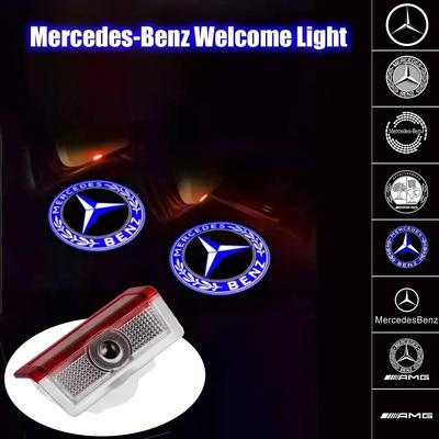 Для Mercedes Benz 2 шт. Наклейка на дверь автомобиля Световой проектор 'Добро пожаловать' LED Для Mercedes Benz AMG GLC GLA GLE GLS GL W204 W176 W205