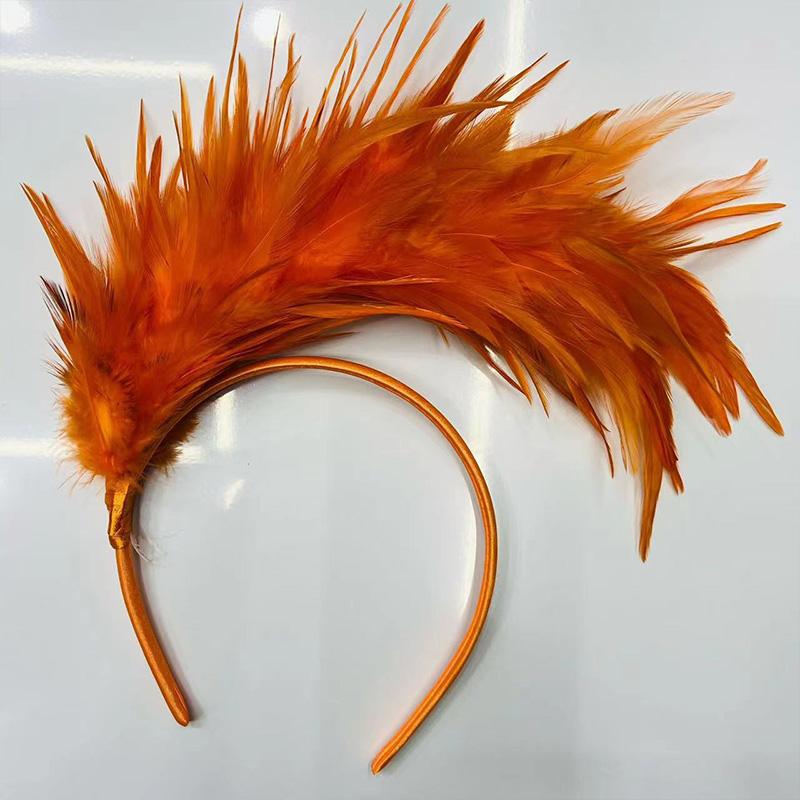 1PC Feather Headband Hair Accessories Performance Jewelry Flapper Headpiece Party Stage Vintage Women