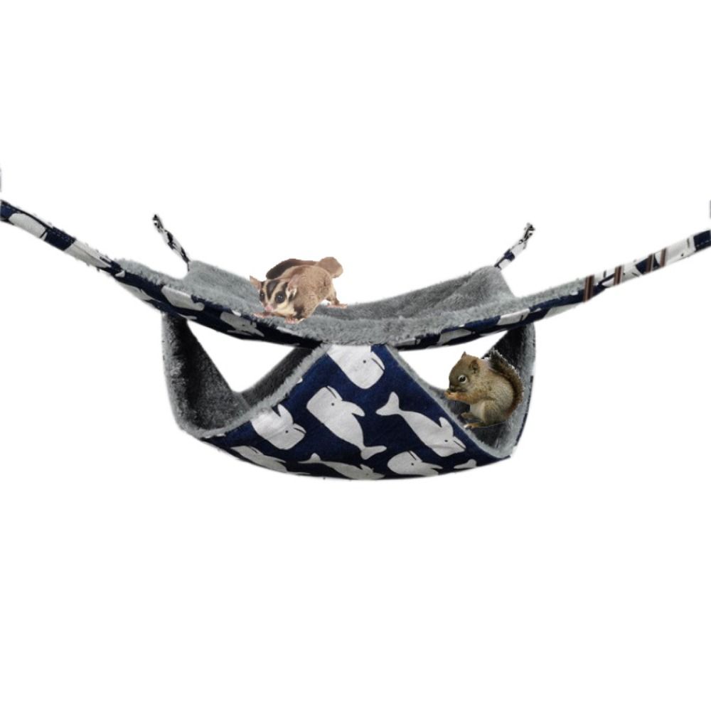 Теплый двухслойный гамак для домашних животных, мягкий гамак для хомяка, подвесная кровать для сна для хомяка, пружинный