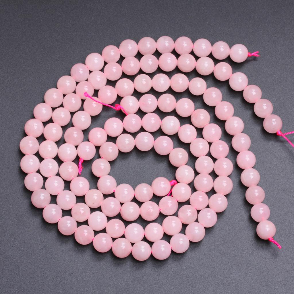 15-40 шт. 4/6/8/10/12 мм порошкообразные хрустальные бусины круглые розовые натуральные камни свободные бусины DIY ожерелье брелок ювелирные изделия ручной работы материал оптом